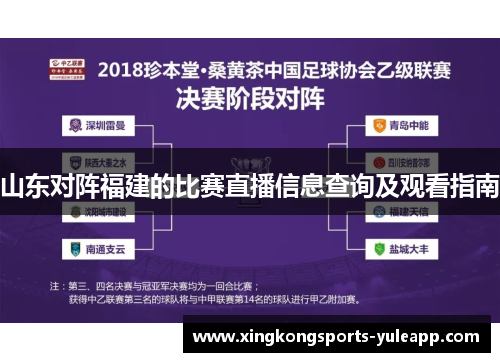 山东对阵福建的比赛直播信息查询及观看指南